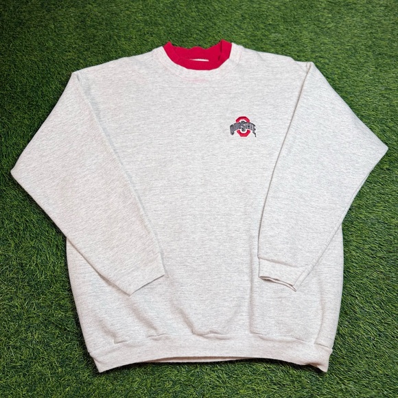 mc energy sportswear Tops - Vintage Ohio State Buckeyes Crewneck Sweatshirt Gray Red Collar P Large Women